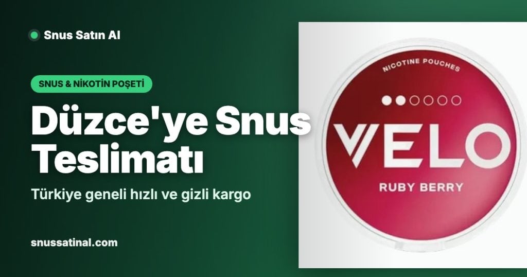 1 Düzce'ye Snus Teslimatı