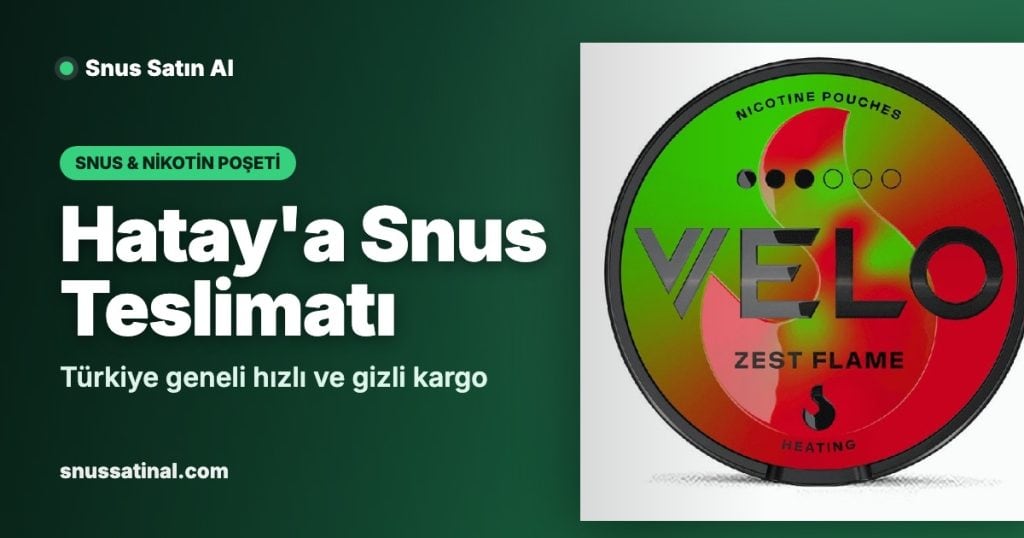 1 Hatay'a Snus Teslimatı