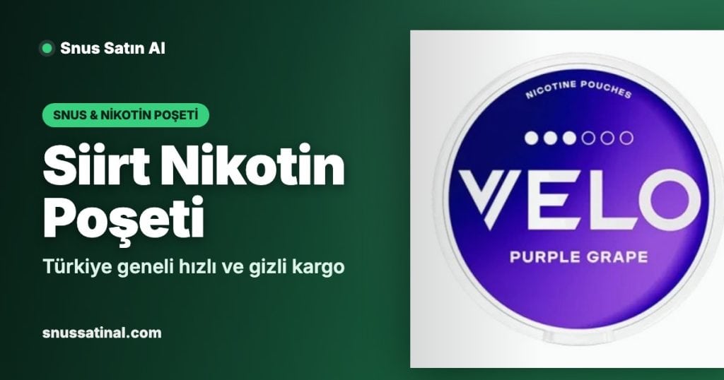 snus siirt og 3 Siirt Nikotin Poşeti